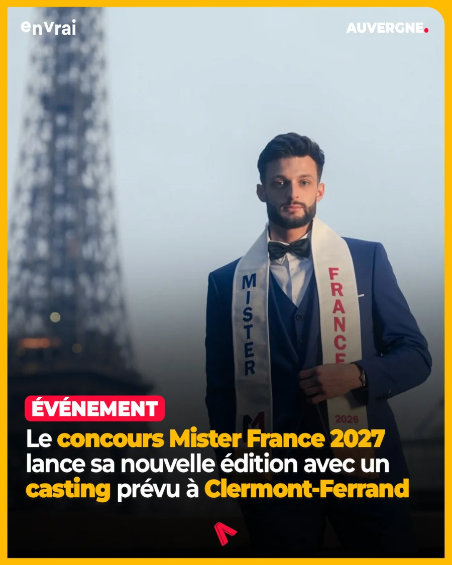 Mister France 2027 : casting ouvert le 6 juin à Clermont-Ferrand pour succéder à l'Auvergnat Maxence Broville