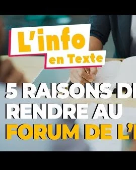 5 RAISONS DE TE RENDRE AU FORUM DE L'EMPLOI !